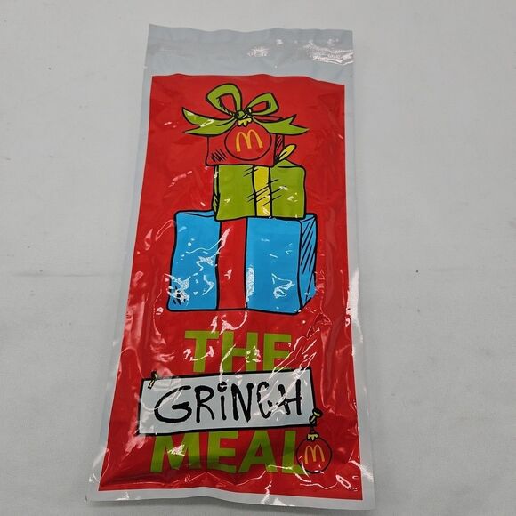 McDonald's 2025 The Grinch Meal Socks 1 Pair Unknown Color Still Sealed - Picture 1 of 7